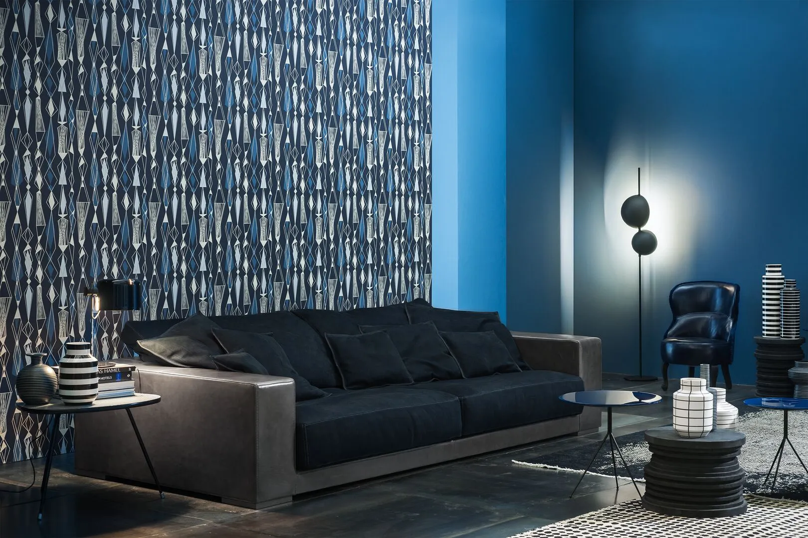 A furnished residential living room