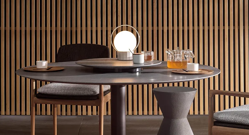 Minotti Lazy Susan Basaltina
