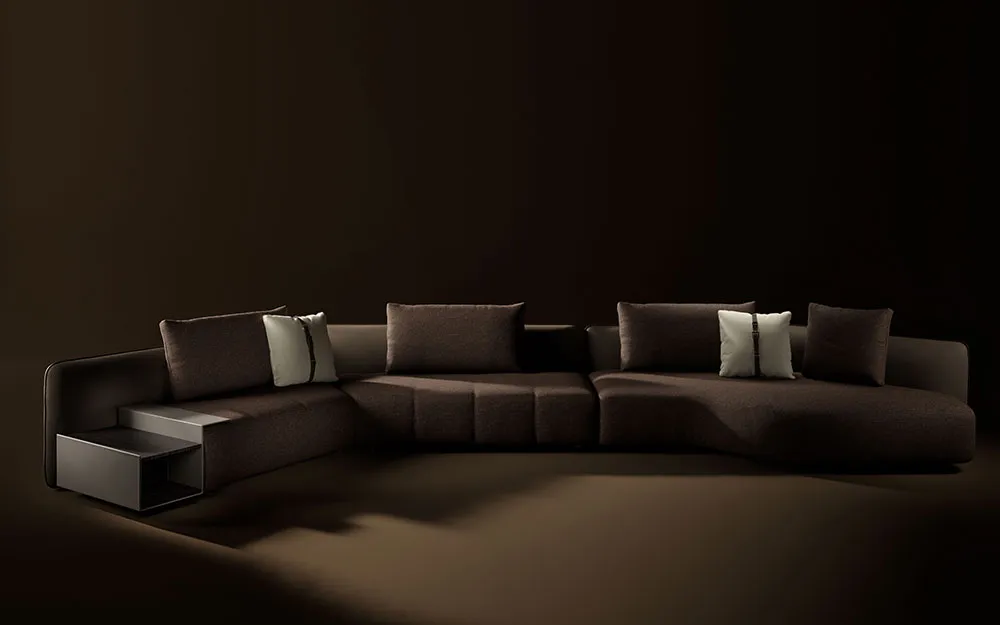 An Italian sofa in a residential interior