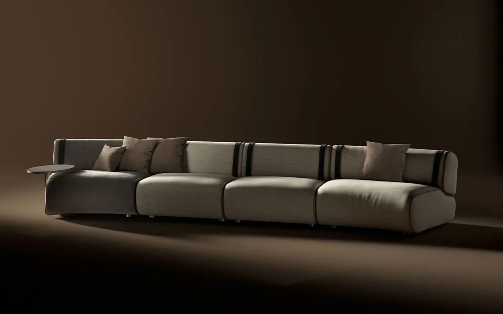 An Italian sofa in a residential interior