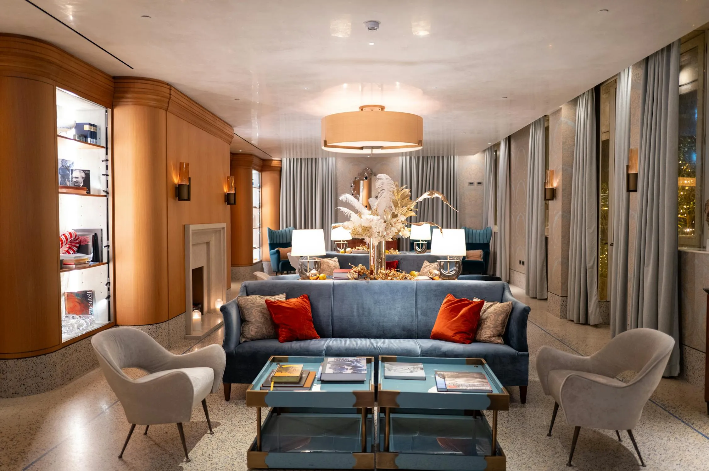 Luxury living room with Italian designer furniture